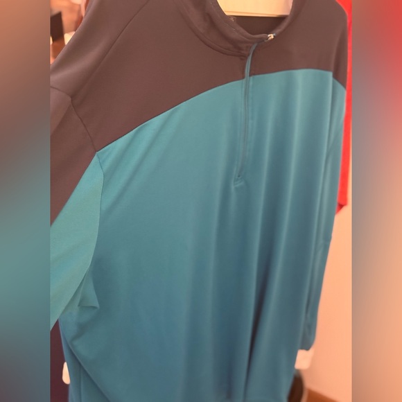 Teal and Gray Athletic Shirt - Picture 1 of 8